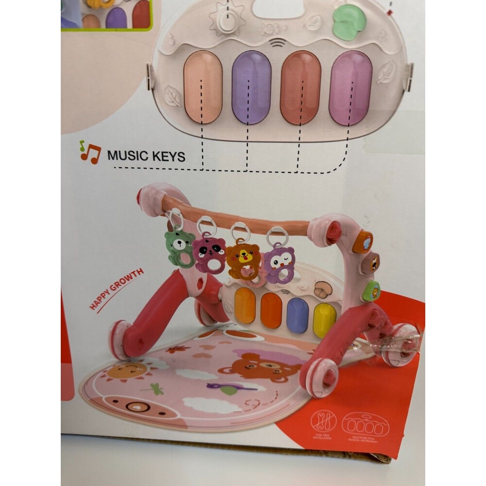 CUTE STONE Baby Play Gym Learning Walker Piano Musical Activity Center Play Mat